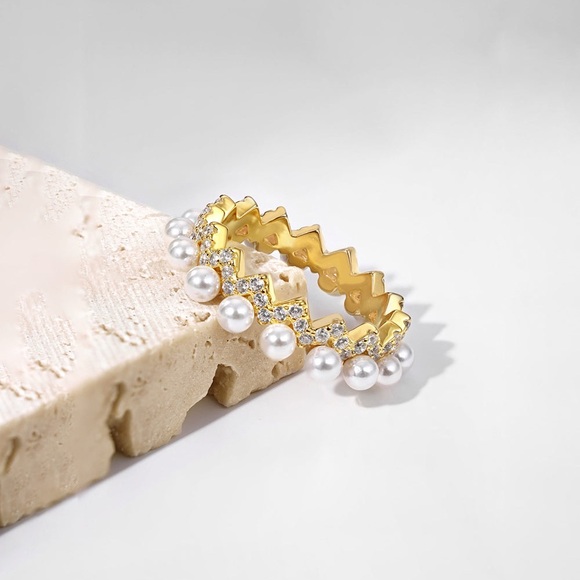 Korea Jewelry - Princess Tiara Pearly Ring